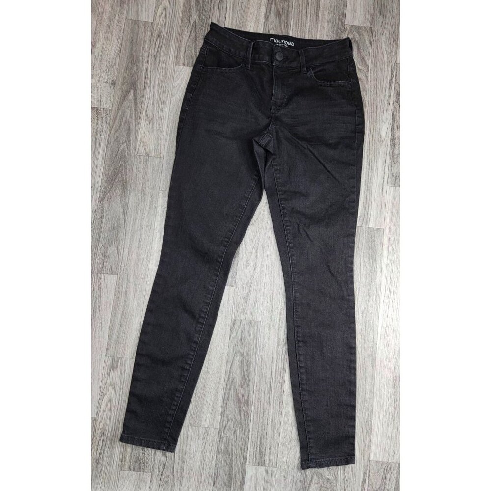 (3/$35) Maurices Size S Reg Small Regular Mid Rise Skinny Black Denim Jeans